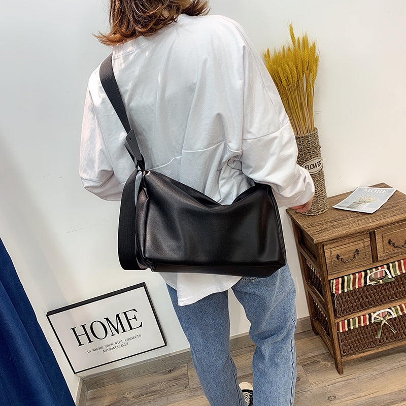 Sac à bandoulière rectangulaire noir tendance pour femme