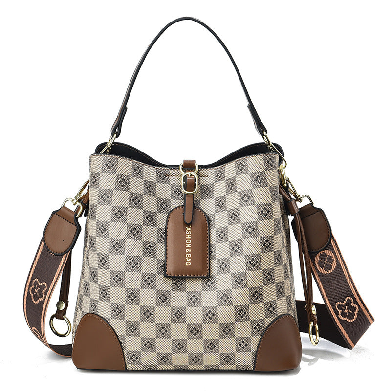 Sac à bandoulière motif damier pour femme