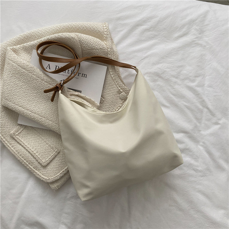 Sac fourre tout bandoulière en tissu Oxford pour femme