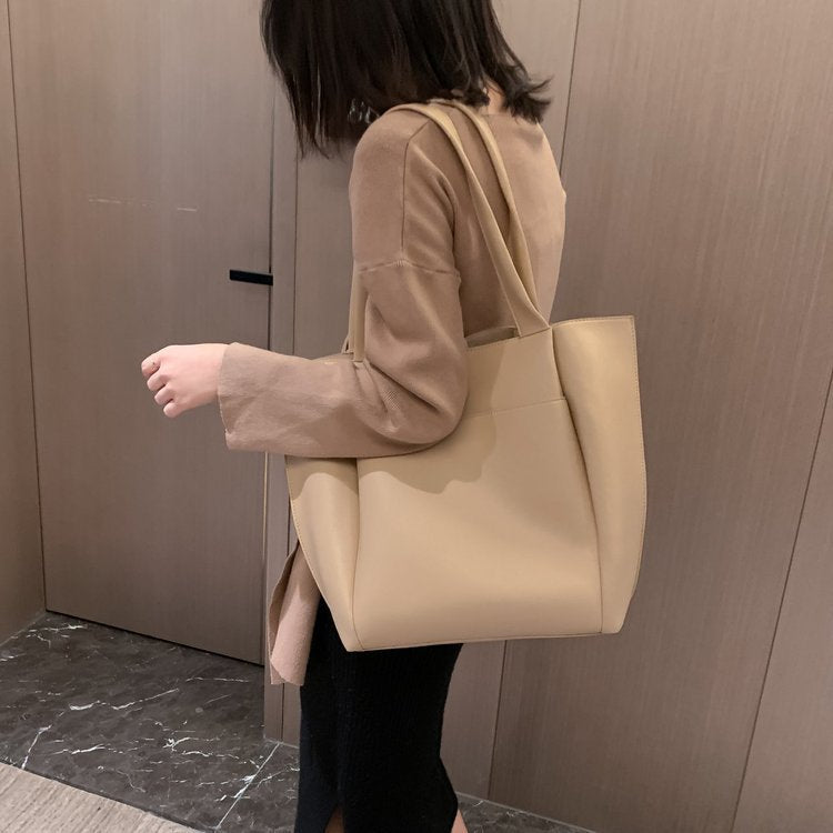 Sac fourre tout bandoulière 2 plis pour femme