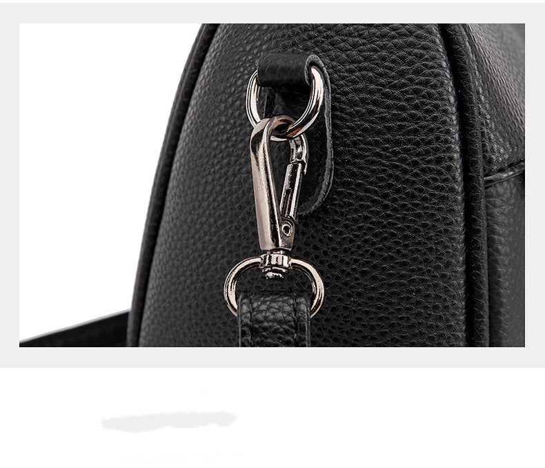 Sac à bandoulière en cuir noir classique pour femme