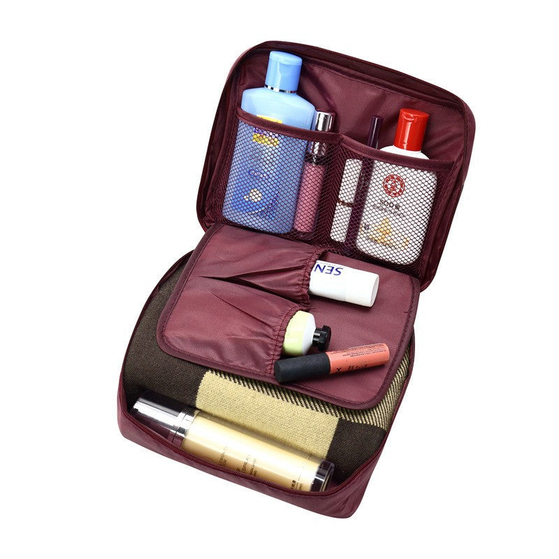 Trousse de toilette uni en tissu Oxford pour femme