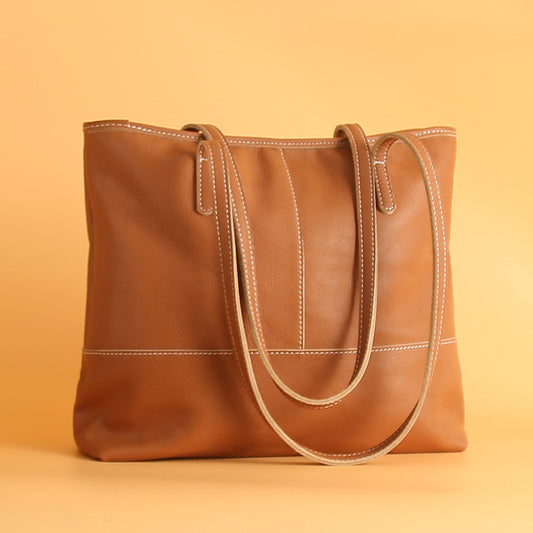 Sac fourre tout bandoulière urbain en cuir pour femme