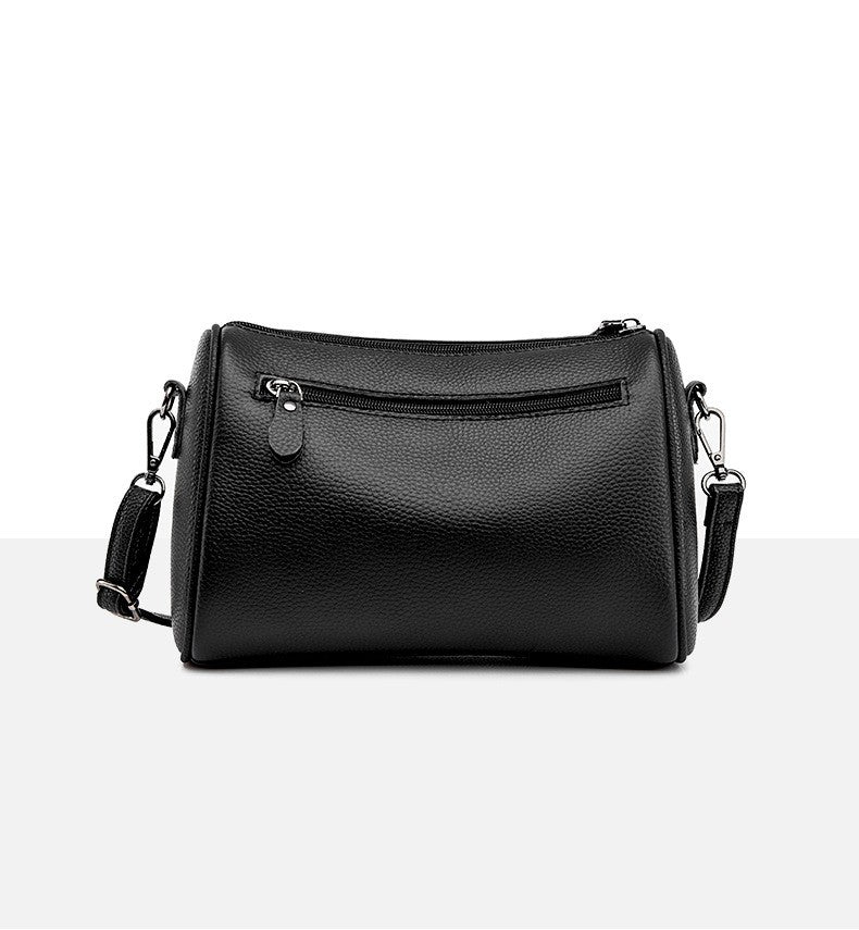 Sac à bandoulière en cuir noir classique pour femme