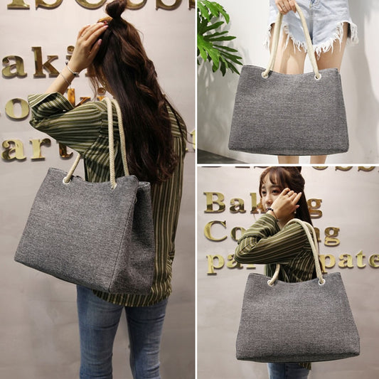 Sac fourre tout bandoulière en coton, sac shopping pour femme