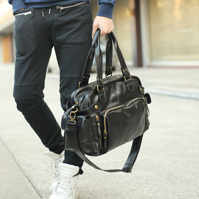 Sac à main à bandoulière rectangulaire style urbain pour homme