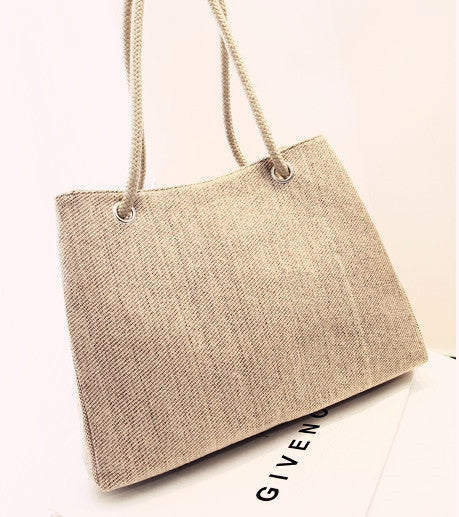 Sac fourre tout bandoulière en coton, sac shopping pour femme