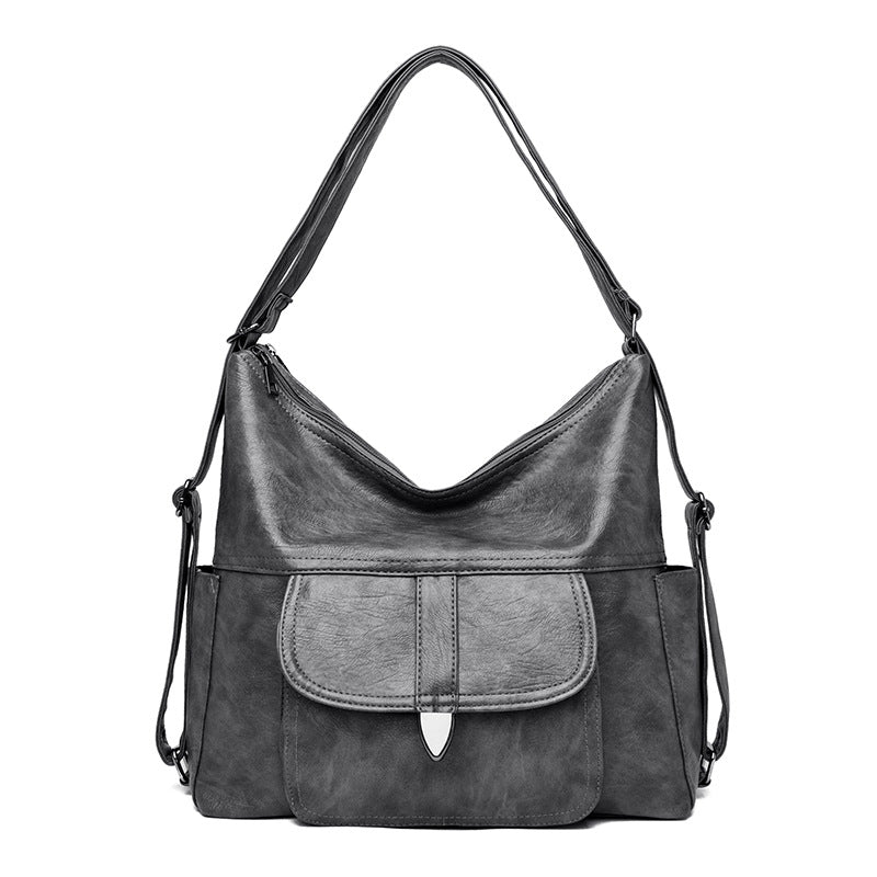 Sac fourre tout bandoulière multi-compartiments tendance pour femme