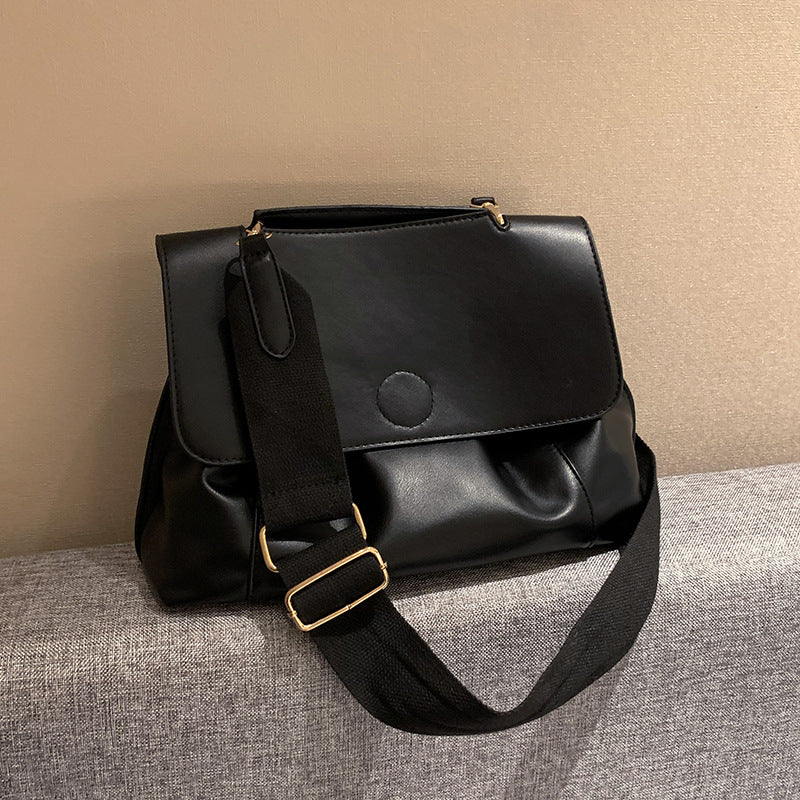 Sac fourre tout bandoulière simple plissé et souple pour femme