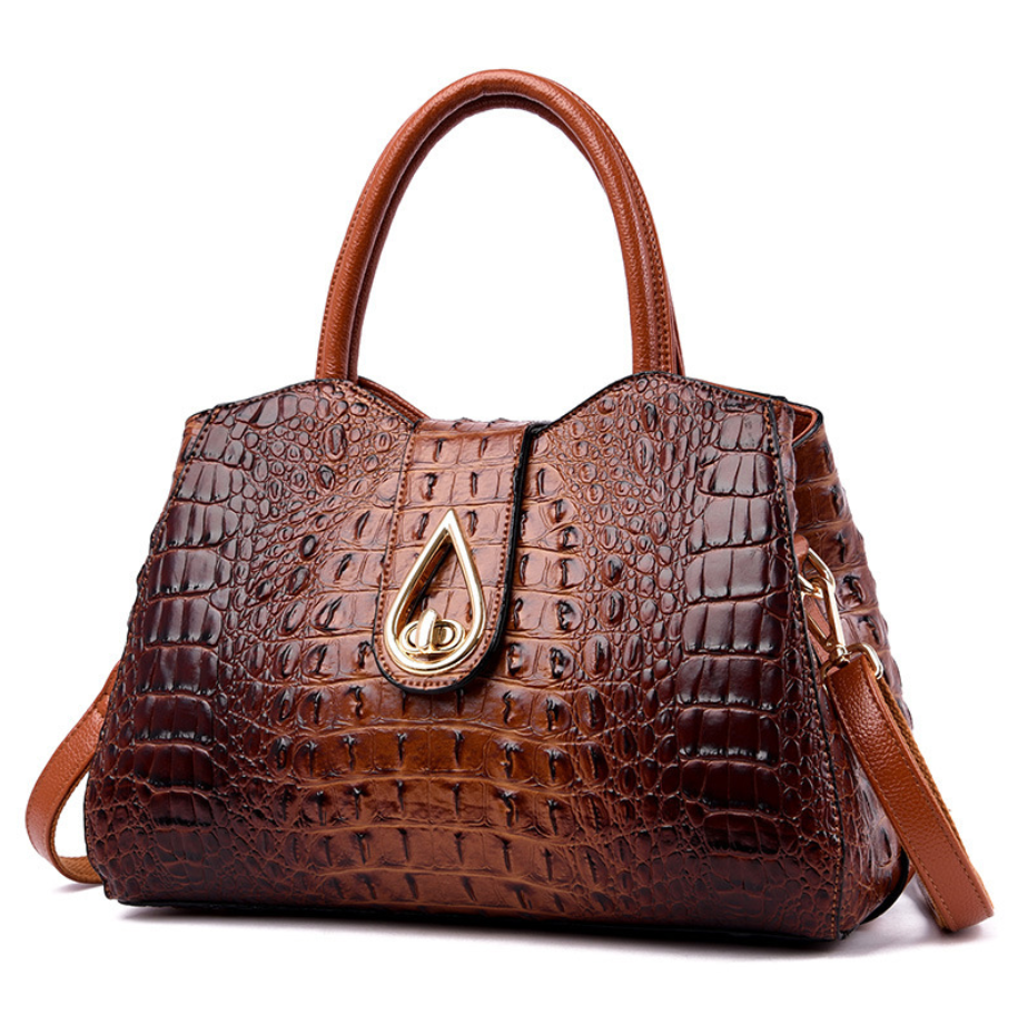 Sac à main à bandoulière chic et tendance motif croco pour femme