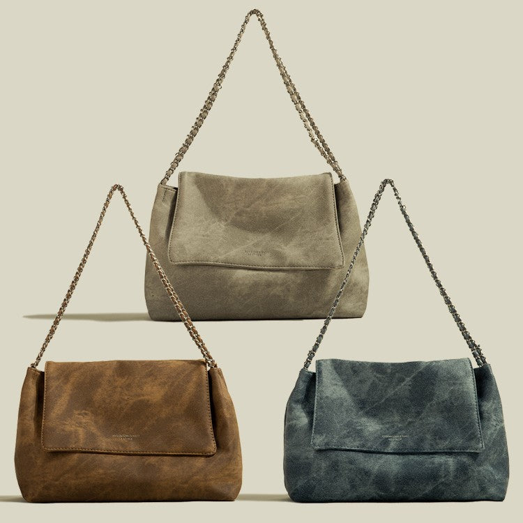 Petit sac à bandoulière en simili cuir moiré pour femme