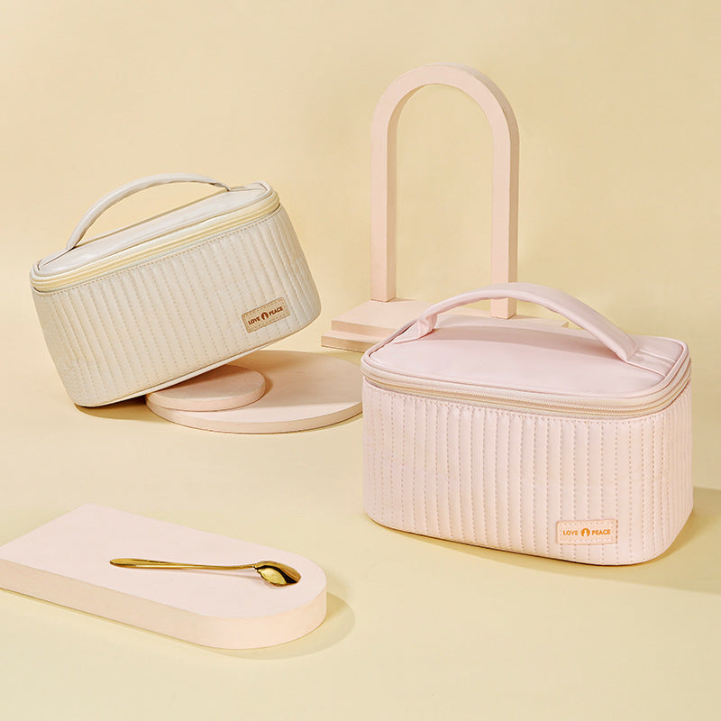 Trousse de toilette en cuir PU pour femme