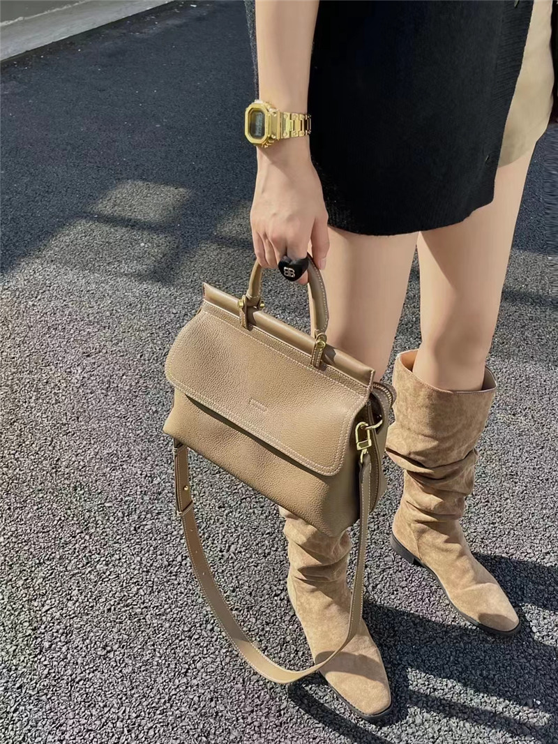 Sac à bandoulière en cuir de vachette pour femme