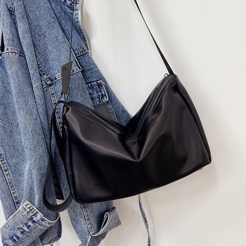 Sac à bandoulière rectangulaire noir tendance pour femme