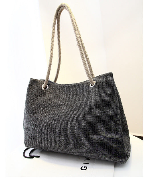 Sac fourre tout bandoulière en coton, sac shopping pour femme