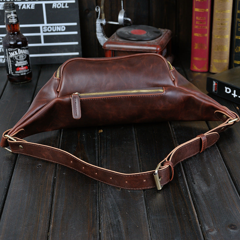 Sac de poitrine type banane rétro pour homme