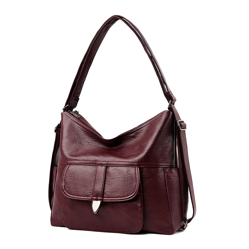 Sac fourre tout bandoulière multi-compartiments tendance pour femme