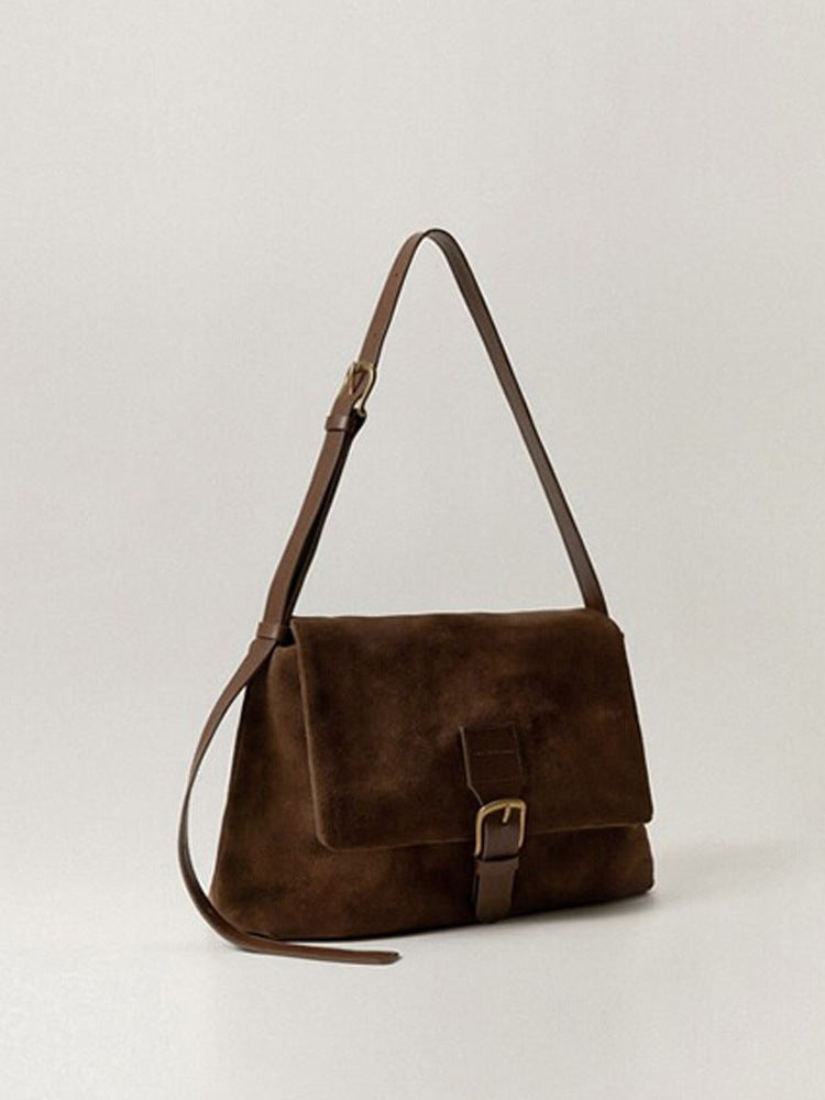 Sac à main à bandoulière en daim de type Vintage décontracté pour femme