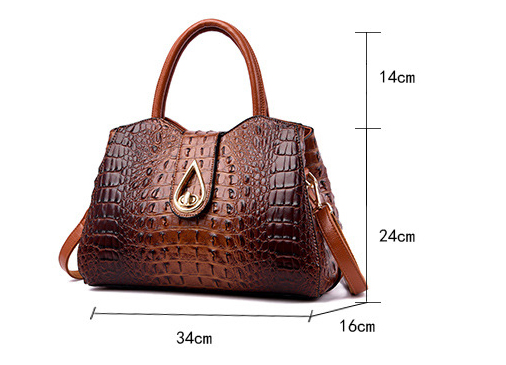 Sac à main à bandoulière chic et tendance motif croco pour femme