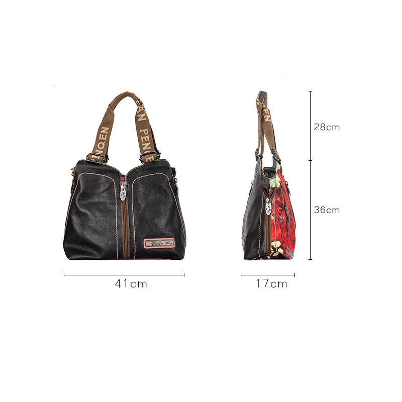 Sac fourre tout bandoulière en cuir de haute qualité pour femme