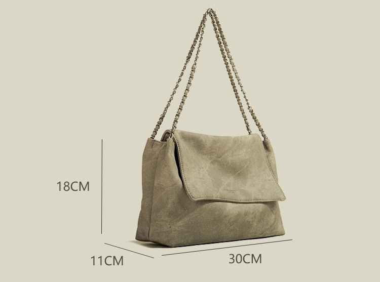 Petit sac à bandoulière en simili cuir moiré pour femme