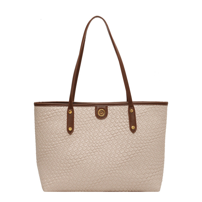 Sac fourre tout bandoulière motif en relief pour femme