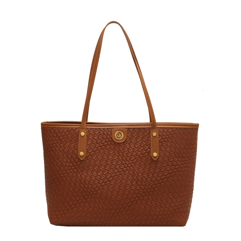 Sac fourre tout bandoulière motif en relief pour femme