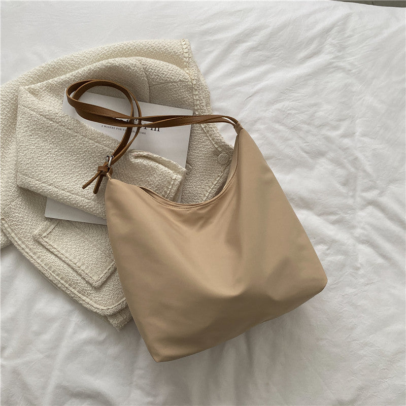 Sac fourre tout bandoulière en tissu Oxford pour femme