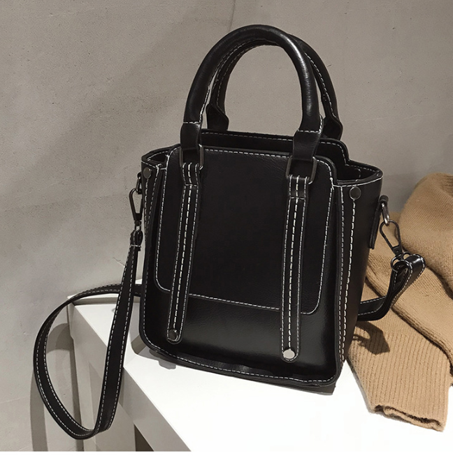 Petit sac à main à bandoulière rectangulaire rétro pour femme