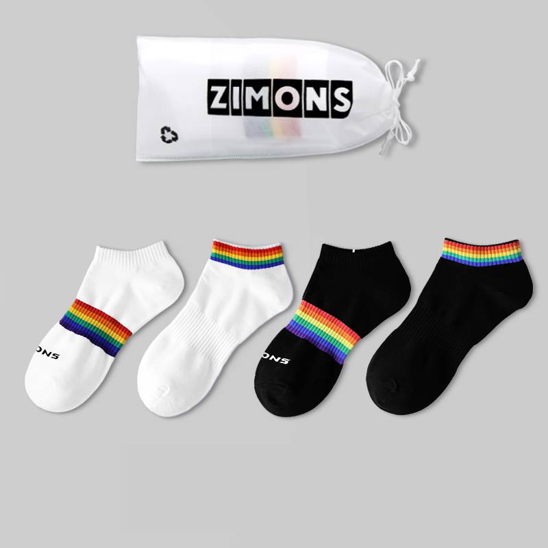 Chaussettes Rainbow fines en coton pour homme