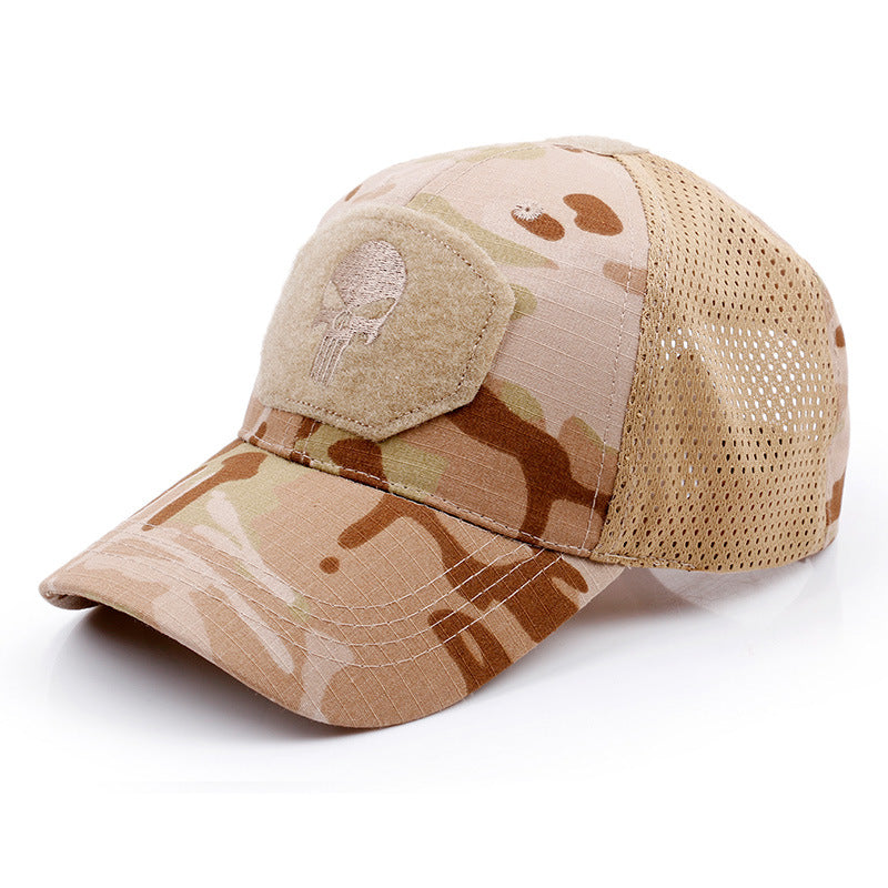 Casquette de baseball camouflage motif crâne