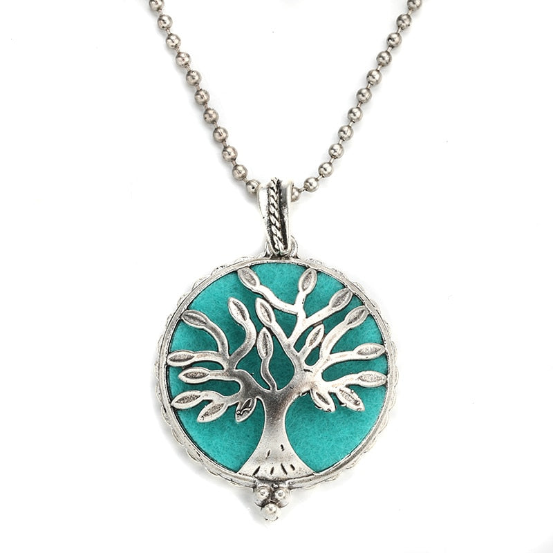 Collier d'huiles essentielles pour l'aromathérapie - chouette, éléphant et arbre