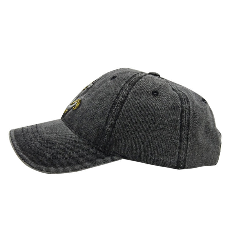 Casquette baseball rétro motif ancre