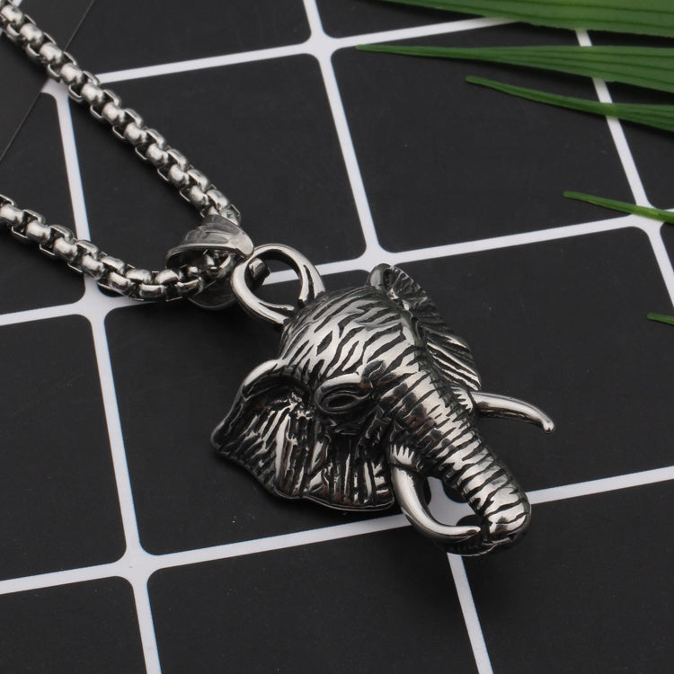 Pendentif éléphant argenté