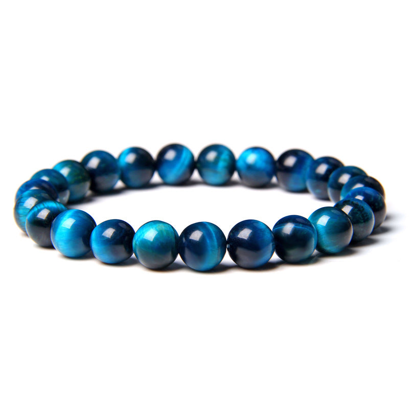 Bracelet de pierre d'oeil de tigre bleu 2