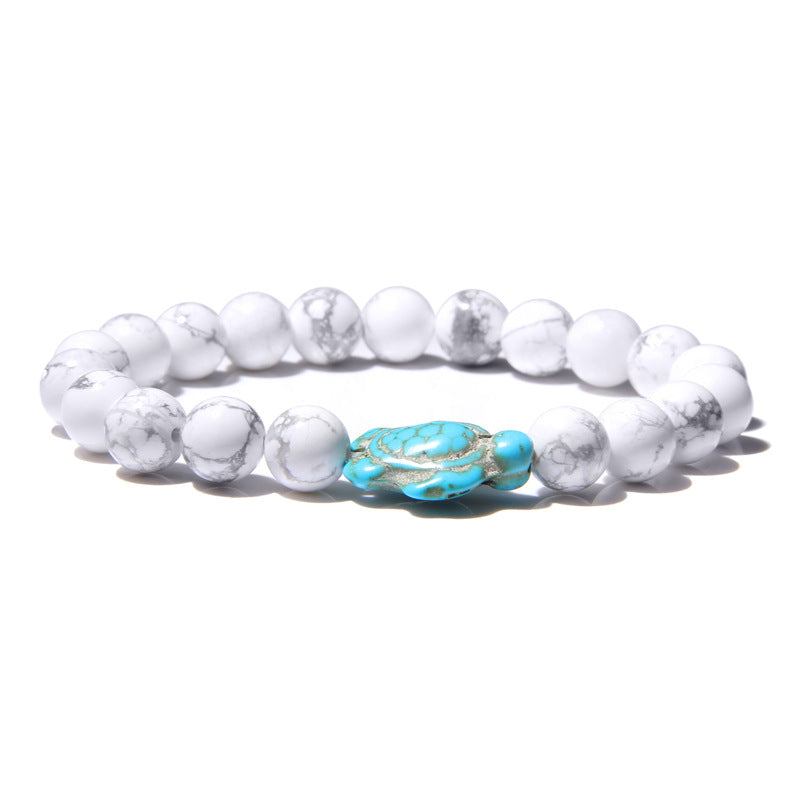 Bracelet de perles avec tortue turquoise C