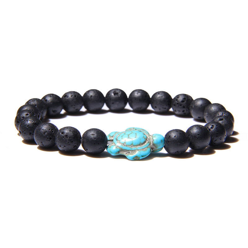 Bracelet de perles avec tortue turquoise A