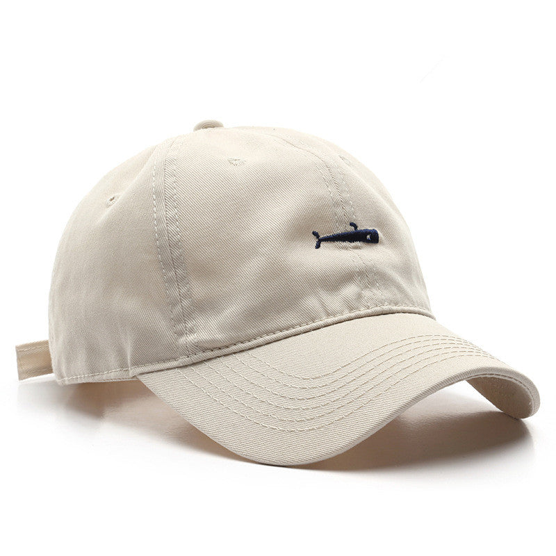 Casquette baseball unisexe logo baleine stylisée