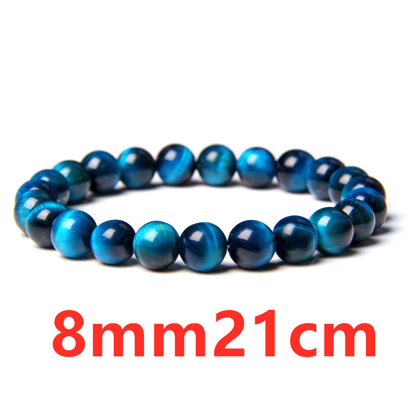 Bracelet de pierre d'oeil de tigre bleu taille