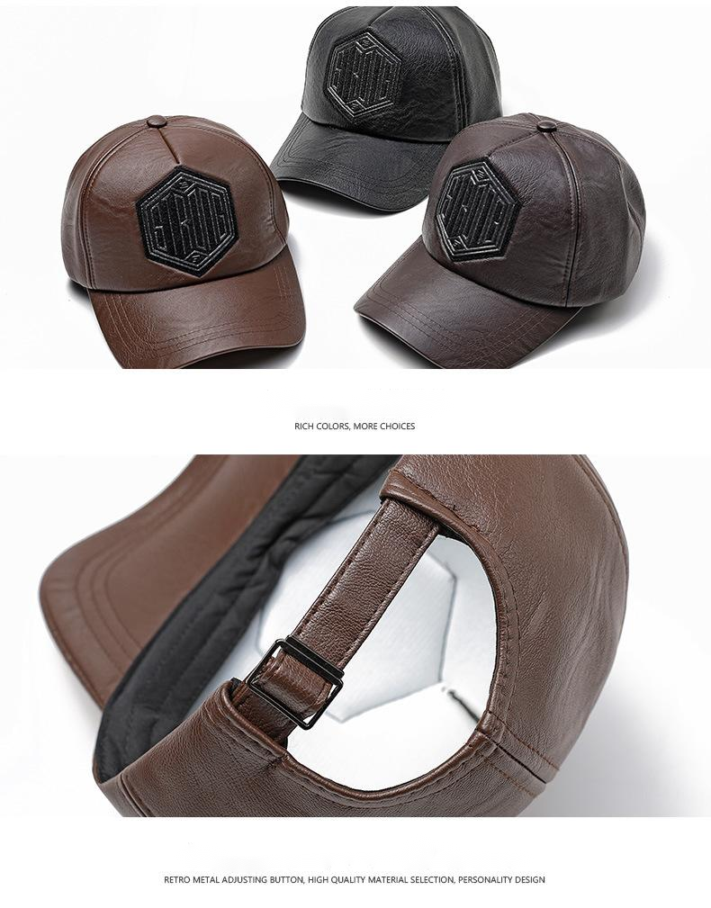 Casquette en cuir PU - strong