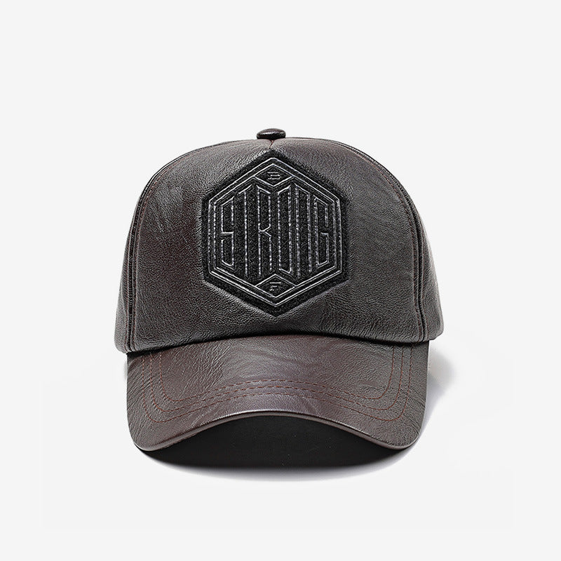 Casquette en cuir PU - strong