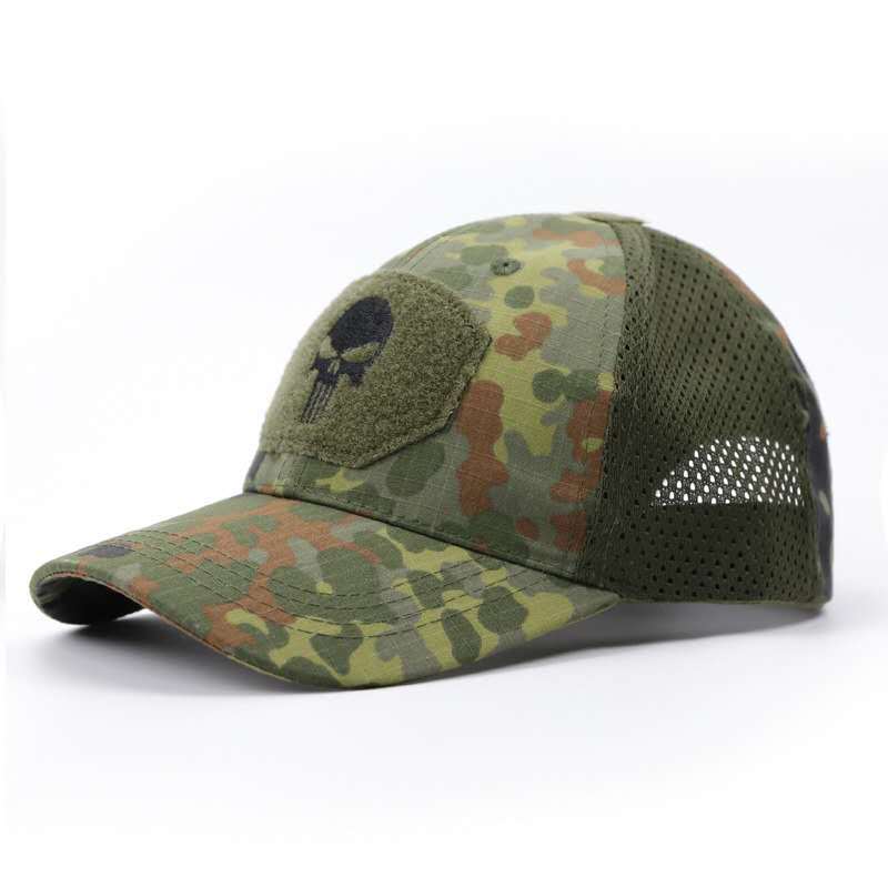 Casquette de baseball camouflage motif crâne 2