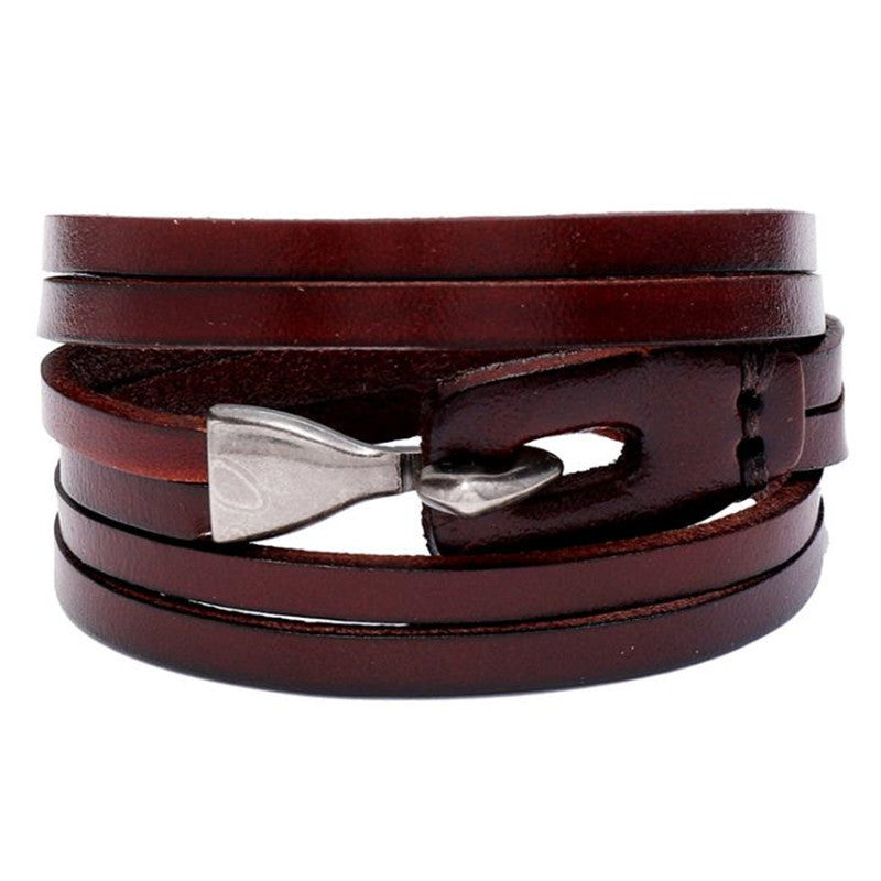 Bracelet en cuir avec hache de viking nordique