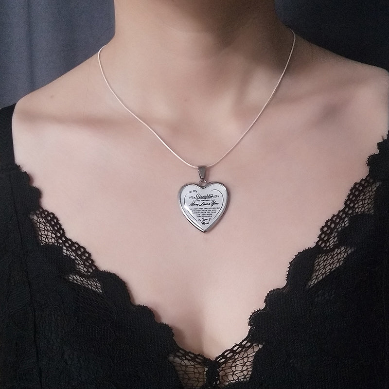 Collier en forme de cœur avec message d'amour pour votre fille