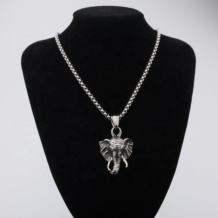 Pendentif éléphant argenté