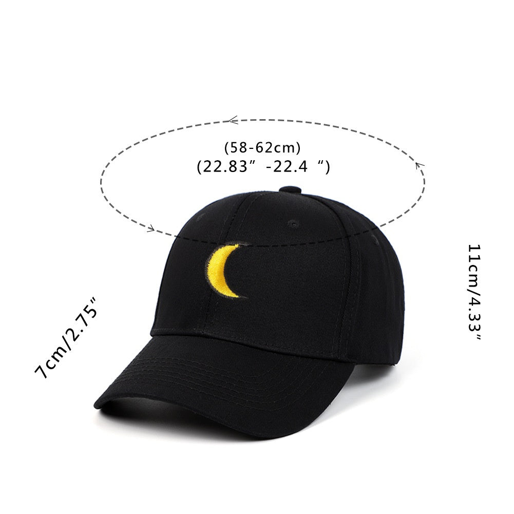 Casquette de baseball motif croissant de lune