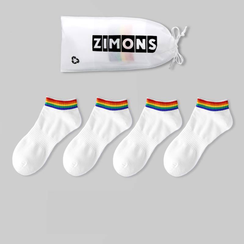 Chaussettes Rainbow fines en coton pour homme