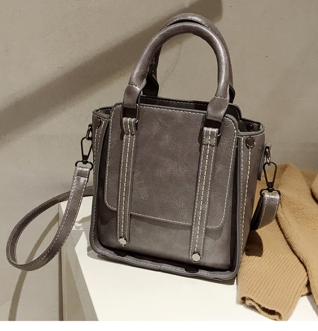 Petit sac à main à bandoulière rectangulaire rétro pour femme