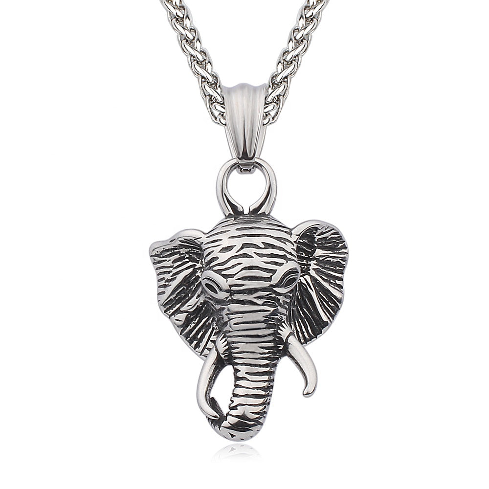 Pendentif éléphant argenté