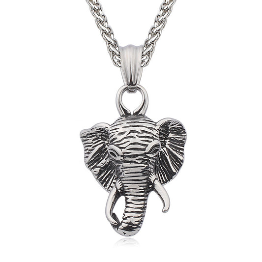 Pendentif éléphant argenté